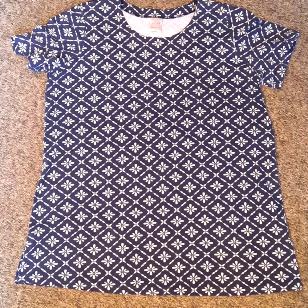 Blair Navy/White Patterned Short Sleeved Tee XL